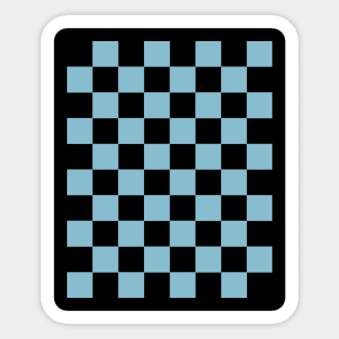 Non Photo Blue and Black Chessboard Pattern Sticker